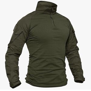 Tacvasen Olive Green Long Sleeve Tactical Shirt Size Large NWT